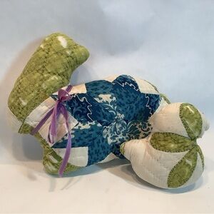 Handmade Bunny Rabbit Chick Shaped Easter Decor Hand Stitched Quilt Primitive